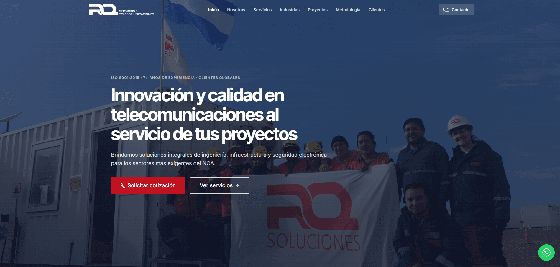 Sitio institucional de RQ Servicios & Telecomunicaciones.